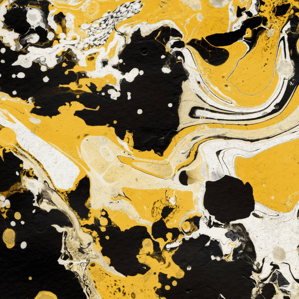 yellow marble texture, abstract paint wallpaper - Fotografie, Obrázek