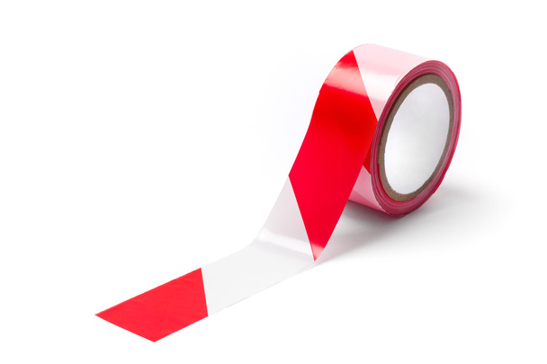 Red White Barrier Tape - Stock Photo - Foto, imagen