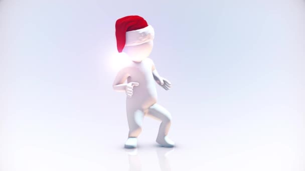 Human Concept Dancing with santa Hat 4k - Footage, Video