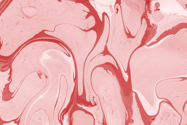 red Marble background with paint splashes texture - Φωτογραφία, εικόνα
