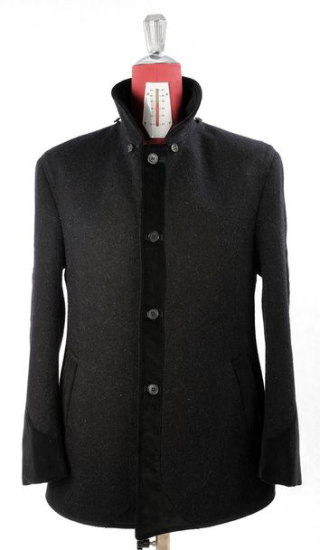 gyapjú fekete kabát - Fotó, kép