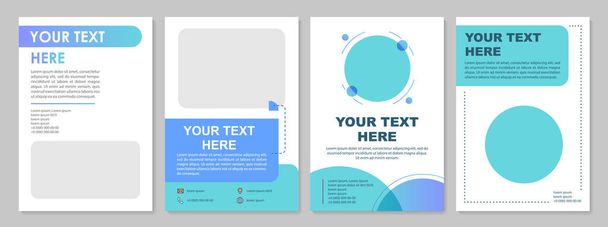 Creative business blue brochure template. Minimal presentation. Flyer, booklet, leaflet print, cover design with text space. Vector layouts for magazines, annual reports, advertising posters - Vector, imagen