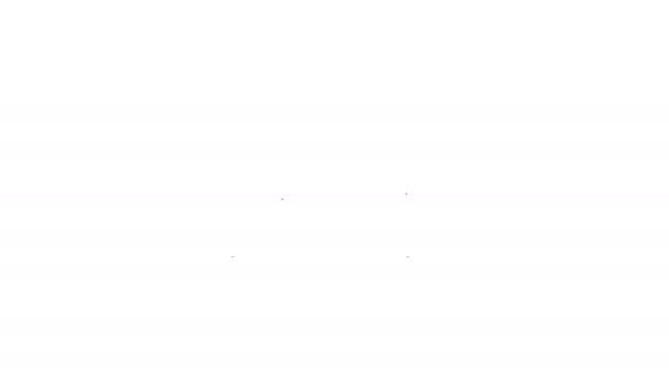 Musta viiva Kirkkorakennus kuvake eristetty valkoisella taustalla. Kristillinen kirkko. Kirkon uskonto. 4K Video motion graafinen animaatio - Materiaali, video