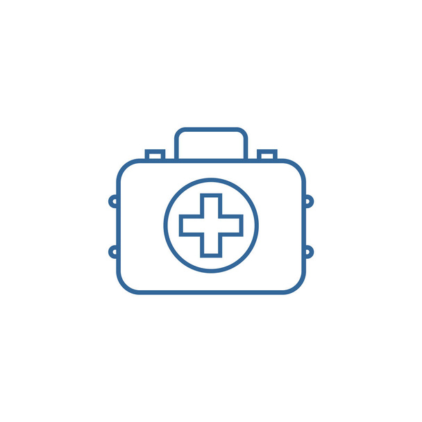 Modelo de vetor de design de logotipo de saco médico, conceito de design de logotipo de viagem, símbolo de ícone - Vetor, Imagem