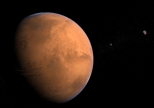 Mars ay - phobos ve deimos ile - Fotoğraf, Görsel