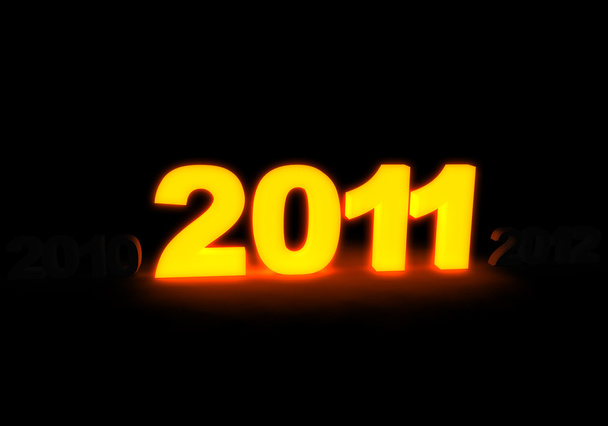 új év - 2011 izzó vas - Fotó, kép