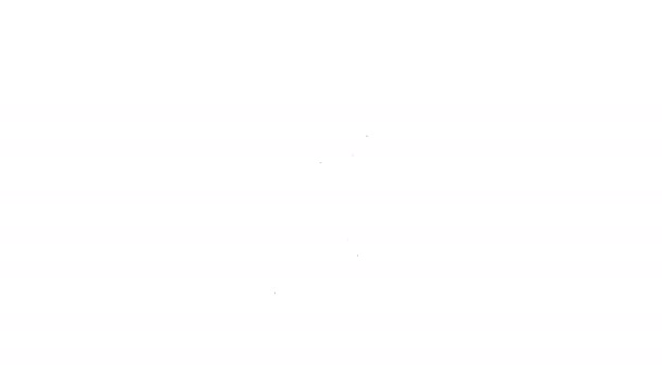 Línea negra Icono de cambio de marchas aislado sobre fondo blanco. Icono de transmisión manual. Animación gráfica de vídeo 4K - Imágenes, Vídeo