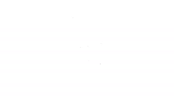 Ícone Medalha linha preta isolado no fundo branco. Assinatura de conquista do vencedor. Medalha de prémio. Animação gráfica em movimento de vídeo 4K - Filmagem, Vídeo