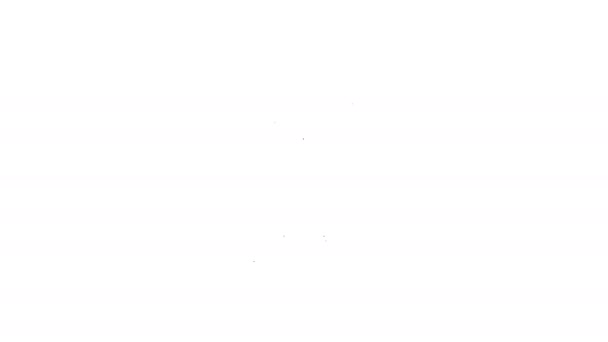 Черная линия Кубок значок изолирован на белом фоне. Символ трофея победителя. Чемпионский или конкурсный приз. Знак спортивного достижения. Видеографическая анимация 4K - Кадры, видео