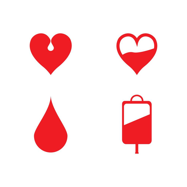 Logotipo de sangre vector ilustración diseño - Vector, Imagen