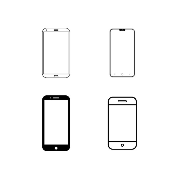 Иллюстрация векторного дизайна логотипа мобильного телефона - Вектор,изображение