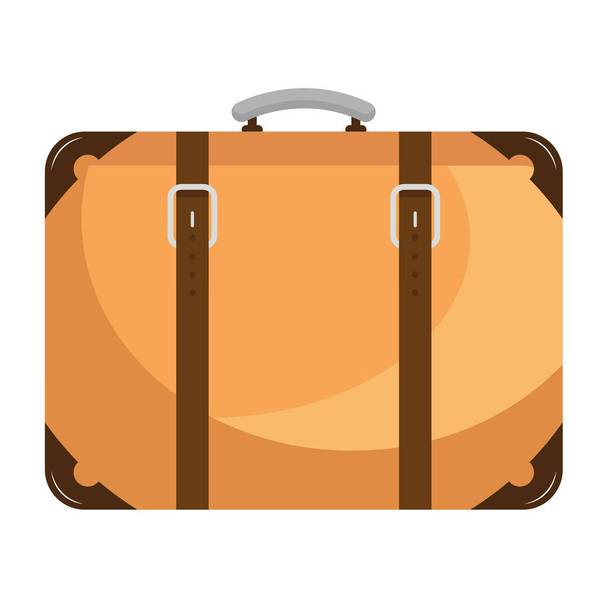 чемодан путешествия изолированный стиль значок - Вектор,изображение