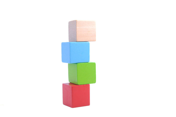 Coloridos bloques de construcción de madera - Foto, Imagen