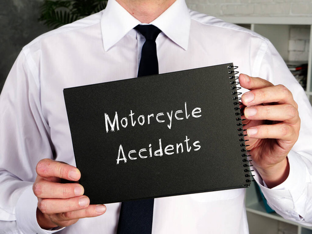 Motorcycle Accidents phrase on the page - Photo, Image