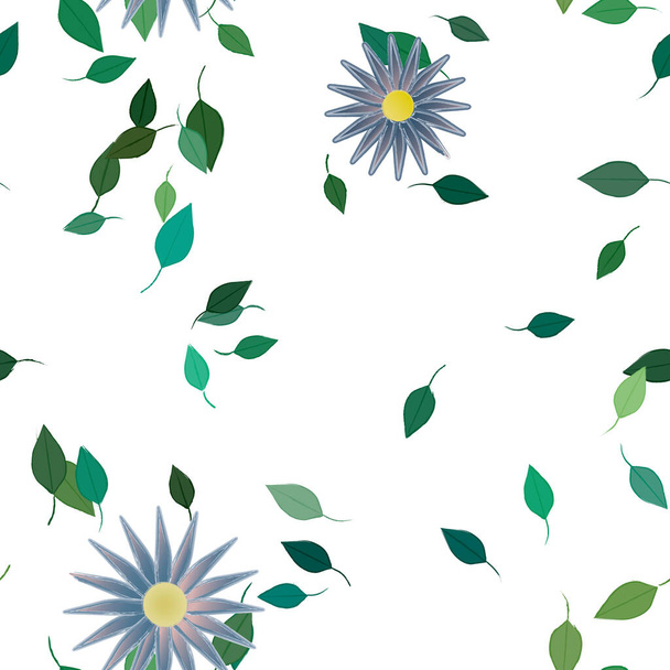 beautiful floral seamless background, vector illustration - Vettoriali, immagini