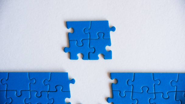 blue puzzles without one blue puzzles - Photo, Image