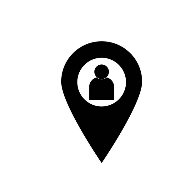 Icono de ubicación aislado sobre fondo blanco. Símbolo de usuario moderno, - Foto, imagen