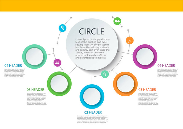 Abstract round infographics. Color circle diagram Color circle diagram. - Vettoriali, immagini