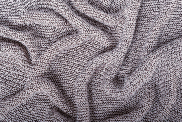 Silver metal yarn knitted texture abstract background - Foto, imagen