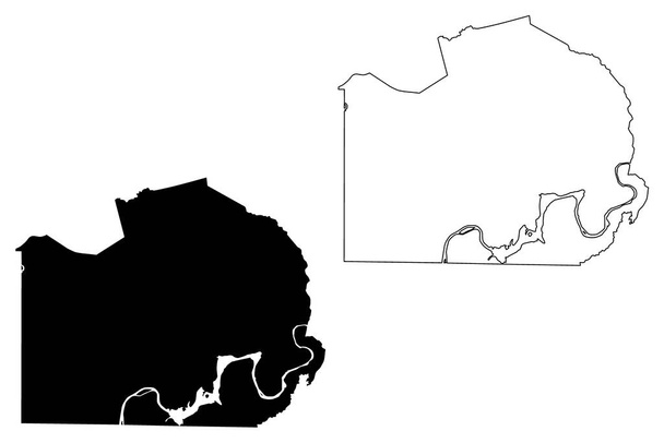 Contea di Marion o Marion County, Stato del Tennessee (contea degli Stati Uniti d'America, Stati Uniti d'America, Stati Uniti d'America, Stati Uniti d'America) mappa vettoriale illustrazione - Vettoriali, immagini