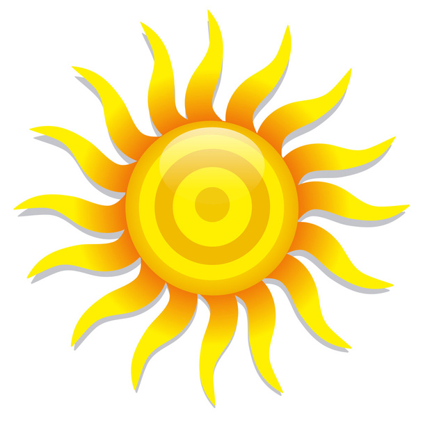 εικονίδιο αφηρημένη κομψό ήλιο που απομονώνονται σε λευκό φόντο - Διάνυσμα, εικόνα