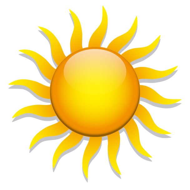 abstraktní stylové sluneční ikona izolovaných na bílém pozadí - Vektor, obrázek