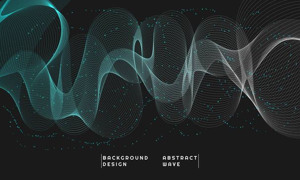 Abstract wave element for design, in blue and white gradient color. Vector illustration - Vector, Image