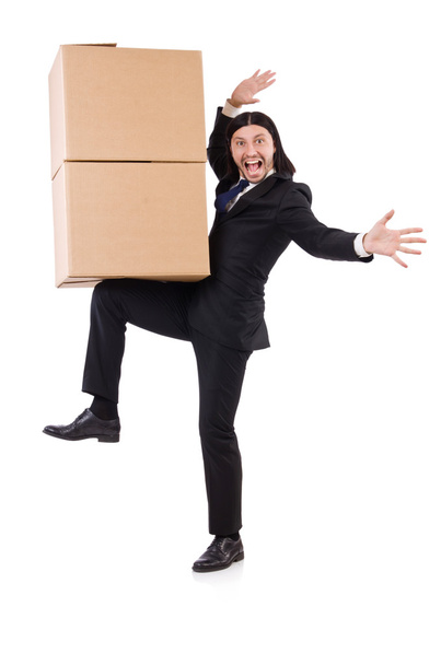 Man with boxes - Photo, Image