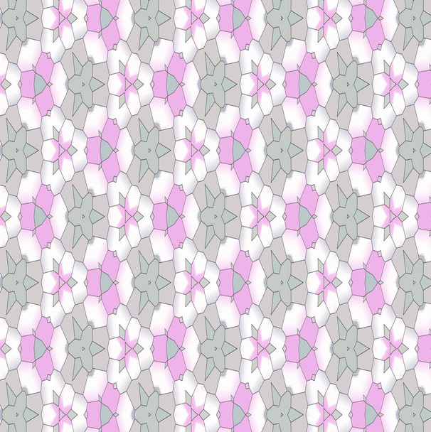 abstract pattern in pink tones with fractal graphic elements, seamless background - Foto, Bild