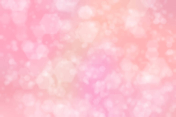 розовый абстрактный разряженный фон с шестиугольной формой боке пятна - Фото, изображение