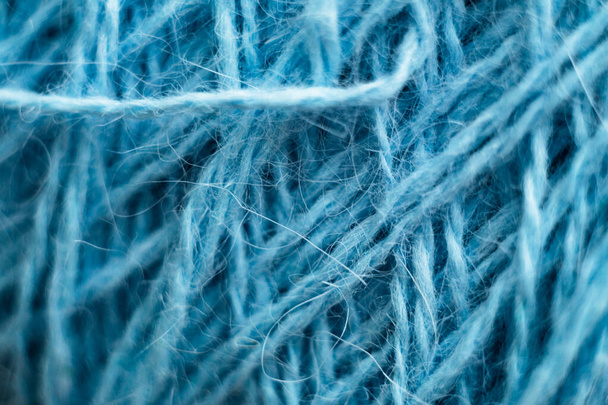 Knitted wool fabric texture background. Soft focus. Macro blur background.  - Fotoğraf, Görsel