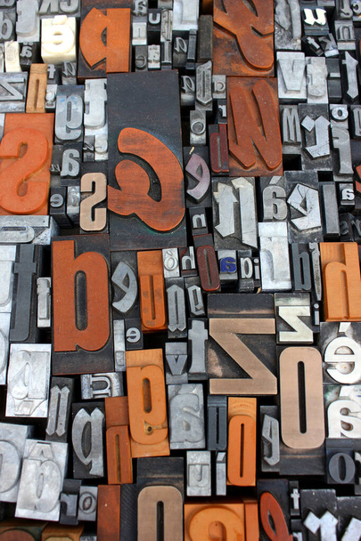 Wooden Letters for a Letterpress - Photo, Image