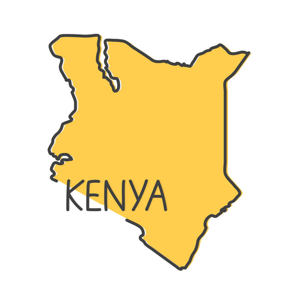schema astratto della mappa del Kenya - illustrazione vettoriale - Vettoriali, immagini