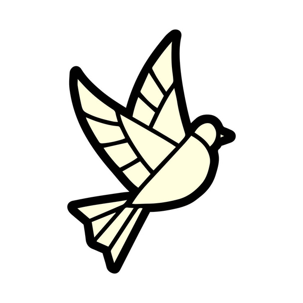 Ізольований голуб у вітражі
 - Вектор, зображення