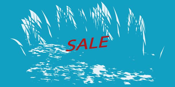 Winter sale. Abstract background - vector. The banner is horizontal. - Διάνυσμα, εικόνα