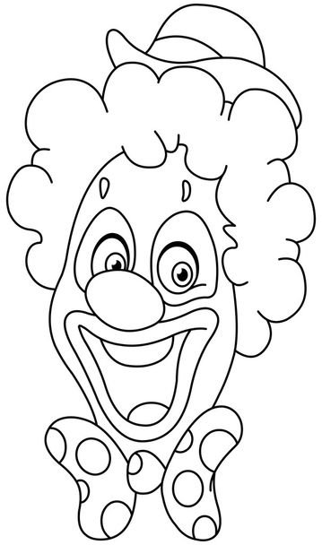Outlined clown face - Vector, Image