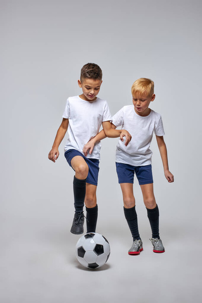 children soccer team on training - Valokuva, kuva