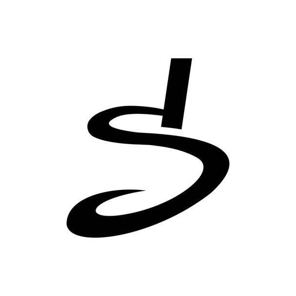 創造的な抽象的な手紙sdロゴデザイン。リンク文字dsのロゴデザイン. - ベクター画像