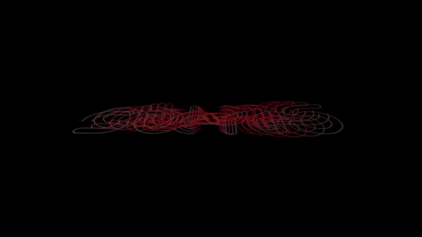 3D στερεοφωνικό σήμα πάνω από μαύρο - Πλάνα, βίντεο