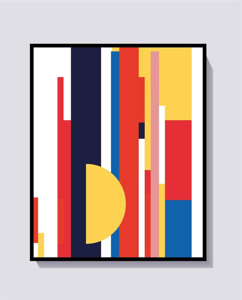 Cartel Vector Collage, plantilla de diseño geométrico diseño estilo Bauhaus. Arte para impresión y arte mural. Moderno y 20s. - Vector, Imagen