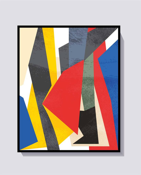 Vektorový plakát a koláž šablona Bauhaus umění styl. Moderní jednoduché a minimalistické moderní umění 20. let. Pro tisk a nástěnné umění. - Vektor, obrázek
