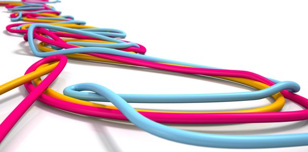 Luminous Cables Closeup - Foto, afbeelding