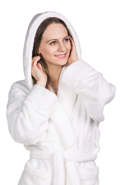 junge Frau in weißer Badewanne - Foto, Bild