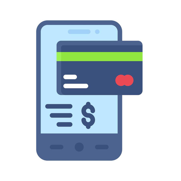 Mobile Payment App icon, Mobile application related vector illustration - Vektor, kép