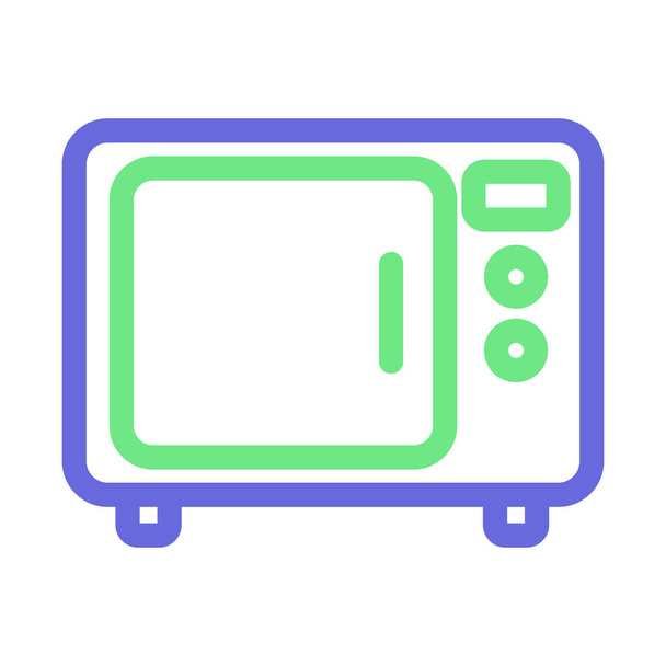 Микроволновая печь, Изолированный вектор значок, который может легко изменять или редактировать - Вектор,изображение