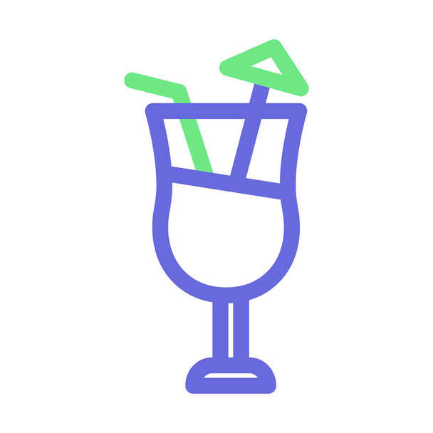 Cocktail Geïsoleerde Vector pictogram dat gemakkelijk kan wijzigen of bewerken - Vector, afbeelding