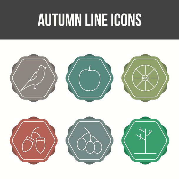 Unique Autumn Vector Icon Set - Vector, Image