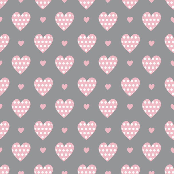 Seamless pattern with hearts . Vector illustration. Valentine's Day. - Vecteur, image