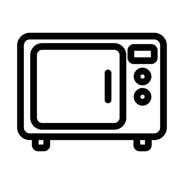 Микроволновая печь, Изолированный вектор значок, который может легко изменять или редактировать - Вектор,изображение