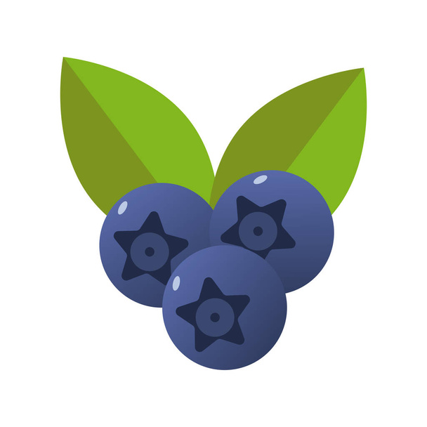 arándanos frutas frescas deliciosas iconos de estilo aislado - Vector, imagen